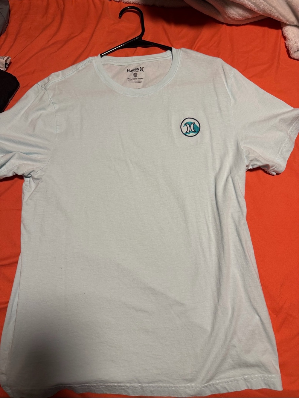 Hurley Men’s Pale Blue Short Sleeve Logo Tee